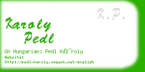 karoly pedl business card
